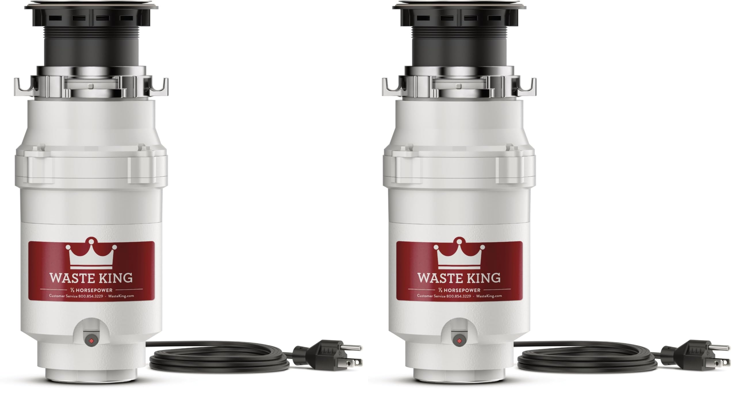 Buy now Waste King Garbage Disposal for Kitchen Sink with Power Cord, Food Waste Disposer, L-8000 1 3 HP - Continuous Feed (Pack of 2) Disposal Only 2 Year Warranty at indiglob india