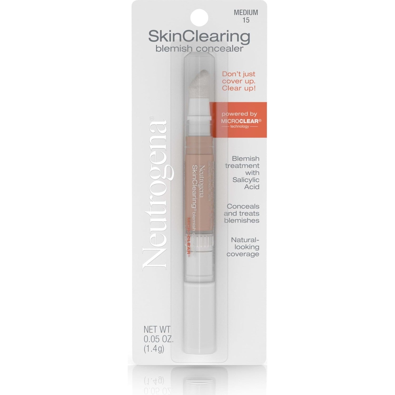 Neutrogena SkinClearing Blemish Concealer Face Makeup, Fair 05, .05 oz | Non-Comedogenic and Oil-Free Concealer Helps Cover, Treat & Prevent Breakouts
