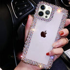 Buy now Bonitec Compatible with iPhone 13 Pro Max Case for Women Girls 3D Glitter Sparkle Bling Case Luxury Shiny Cute Crystal Charms Rhinestone Diamond Bumper Clear Protective Cases Cover Clear at indiglob india