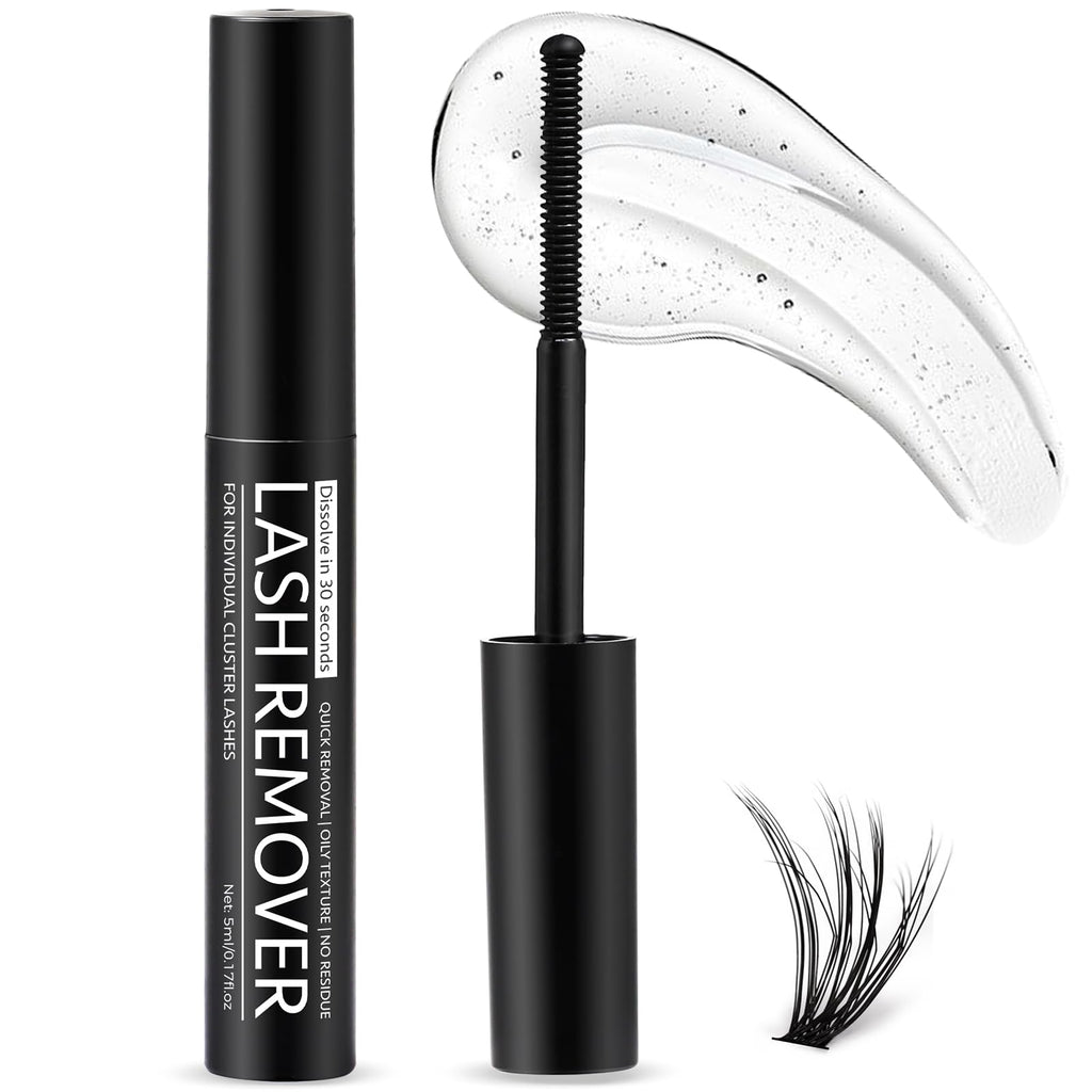 Eyelash Glue Remover 5ML Cluster Lash Remover | for False Lashes, Bond and Wispys, Gentle Non-irritating Mascara Wand