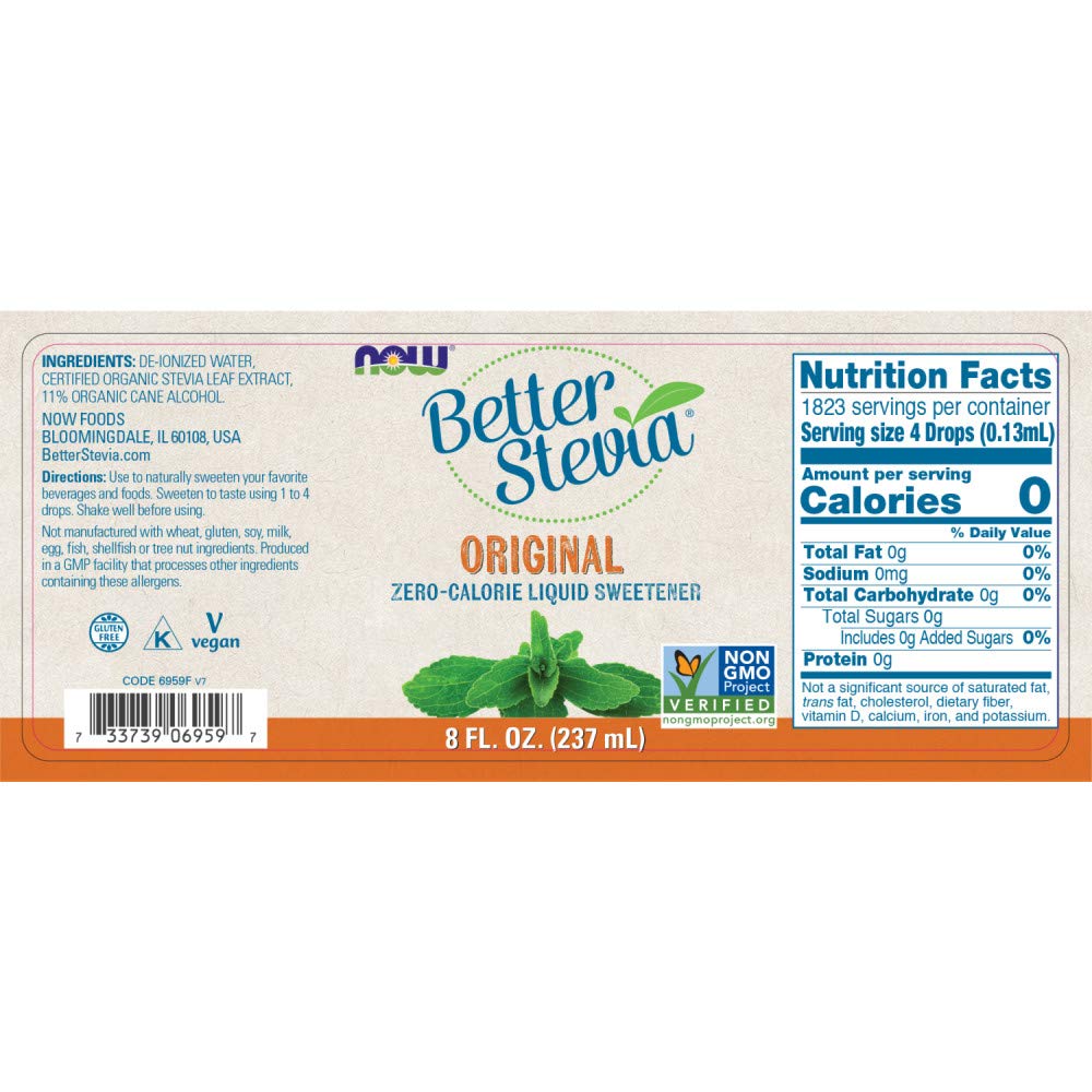 Buy now Now Foods Better Stevia Original Liquid Extract, 8 Ounce Bottle (Pack of 2) at indiglob india