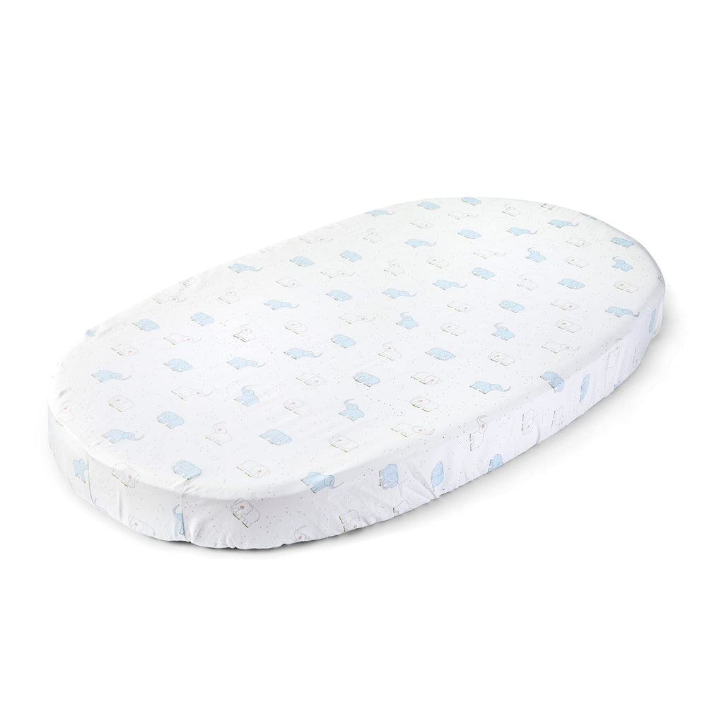 Buy now Stokke Sleepi Fitted Sheet by Pehr V2, Elephant - Not Compatible with Sleepi Bed Mattress Made After August 2022-100% Cotton at indiglob india