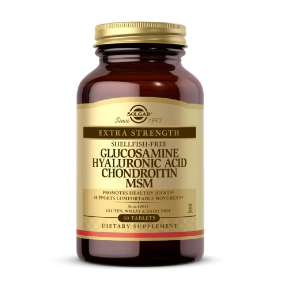 Solgar Glucosamine Hyaluronic Acid Chondroitin Sulphate, 60 Capsules | Suitable for Vegetarians, Non-GMO, Gluten Free - 60 Capsule Servings