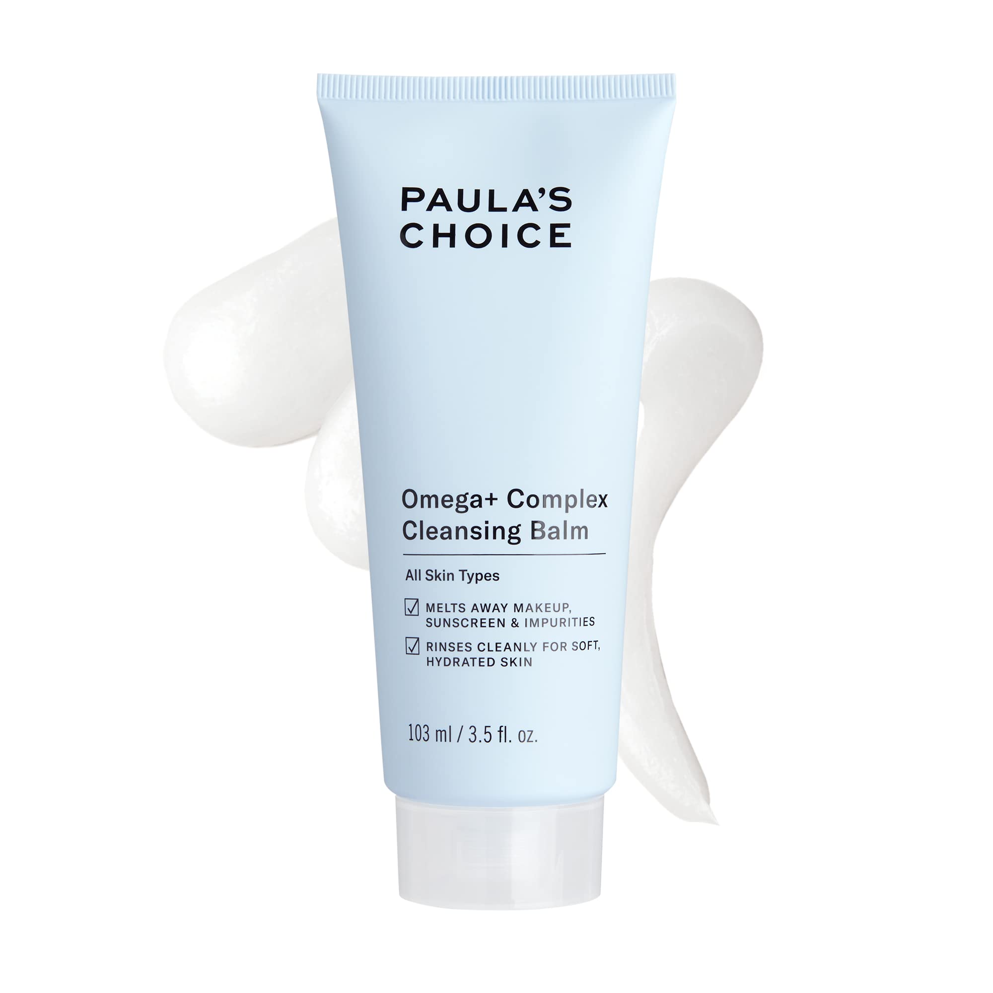 Buy now Paula's Choice Omega Complex Face Cleansing Balm, Double Cleanse Face Wash & Gentle Daily Makeup Remover, Suitable for Dry & Sensitive Skin, Mineral Oil-Free, & Fragrance-Free, 3.5 Fl Oz at indiglob india