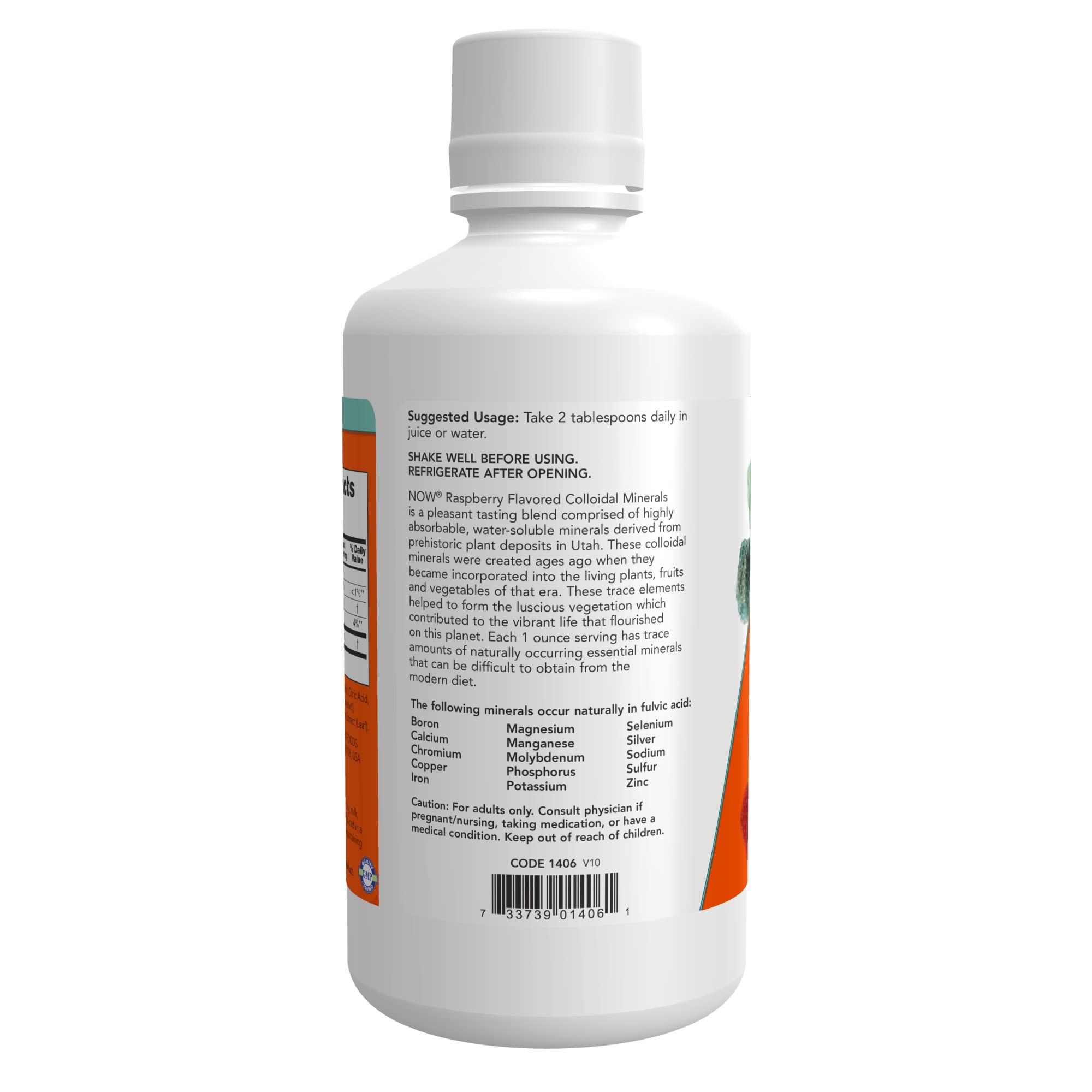 Buy now NOW Foods Supplements, Colloidal Minerals Liquid, Plant Derived, Essential Trace Minerals, Raspberry, 32-Ounce at indiglob india