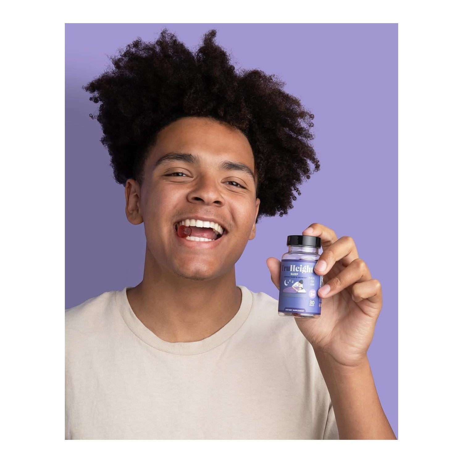 TruHeight Sleep Gummies - Kids & Teen Natural Sleep Aid for Tall & Growing Bodies - Pediatric Recommended Growth - Melatonin Gummy, Ashwagandha, L-Theanine, Lemon Balm - Mixed Berry, Taller Ages 4+
