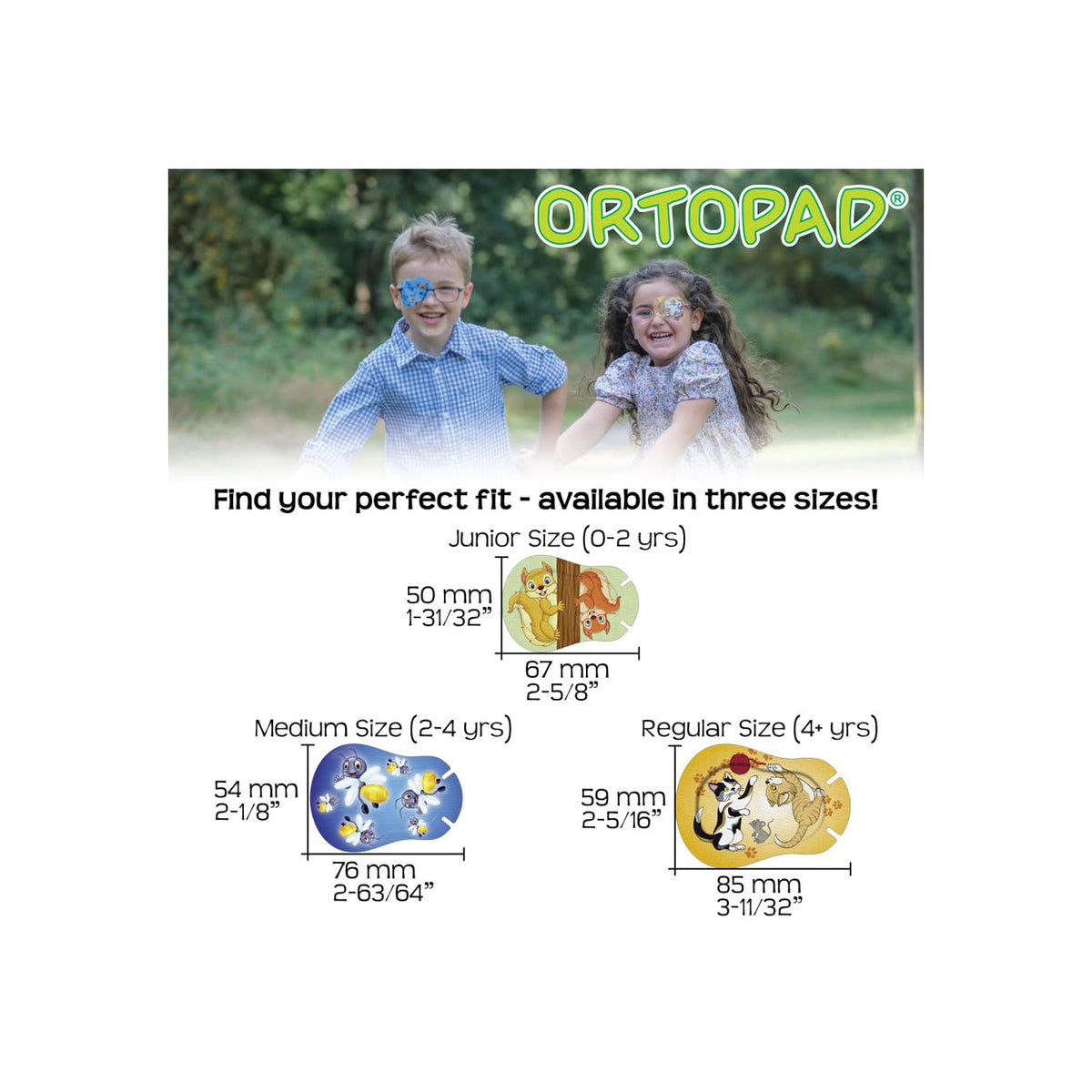 Ortopad® Boys Adhesive Eye Patches, 50/bx, Blue Camo Pack, Reg Size 4+ yr