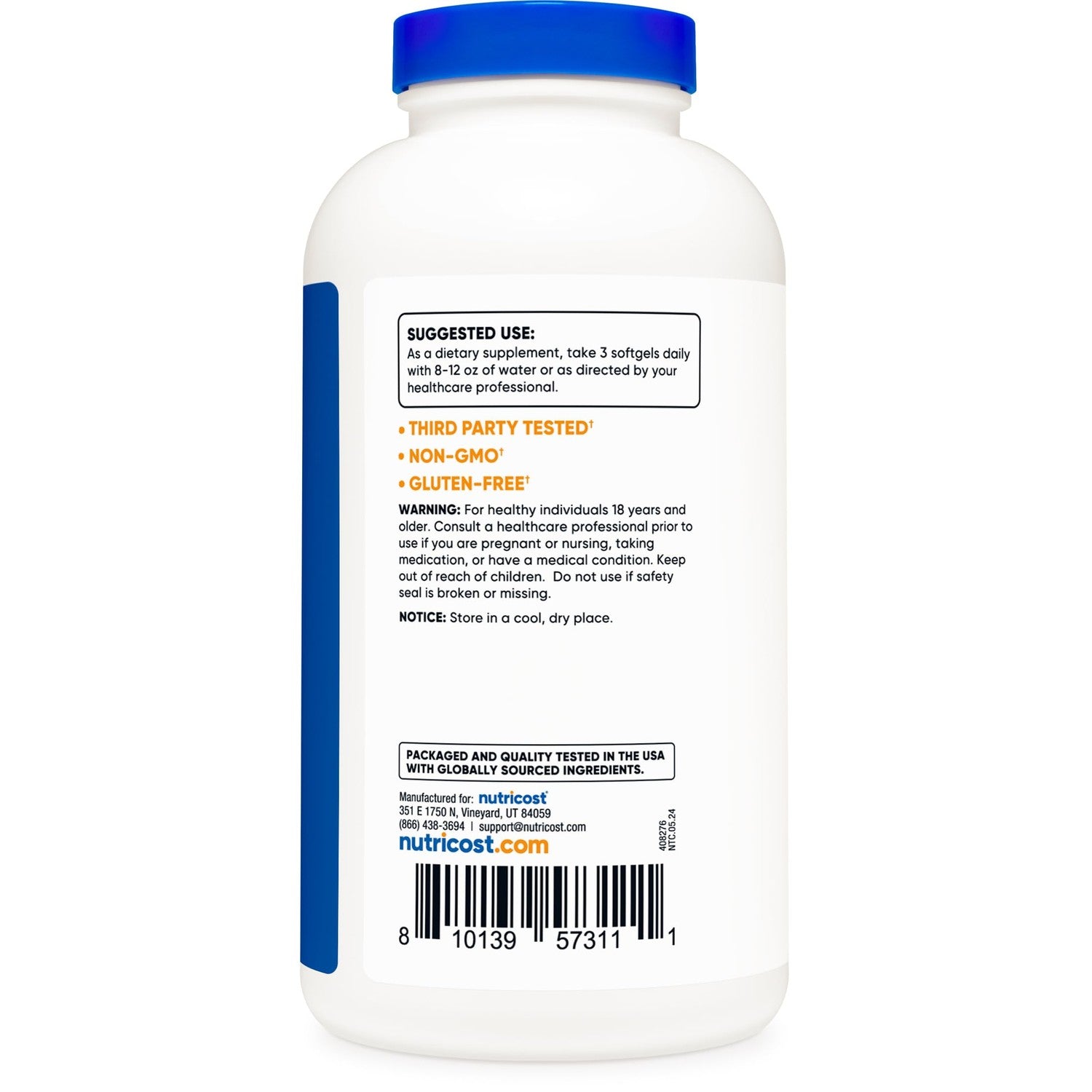 Nutricost CLA (Conjugated Linoleic Acid) 800mg, 240 Softgels