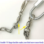 Buy now Pet Bird Leash Parrot Foot Chain Stainless Steel 304 Anklet Ring (Model 15, 14.5mm) at indiglob india