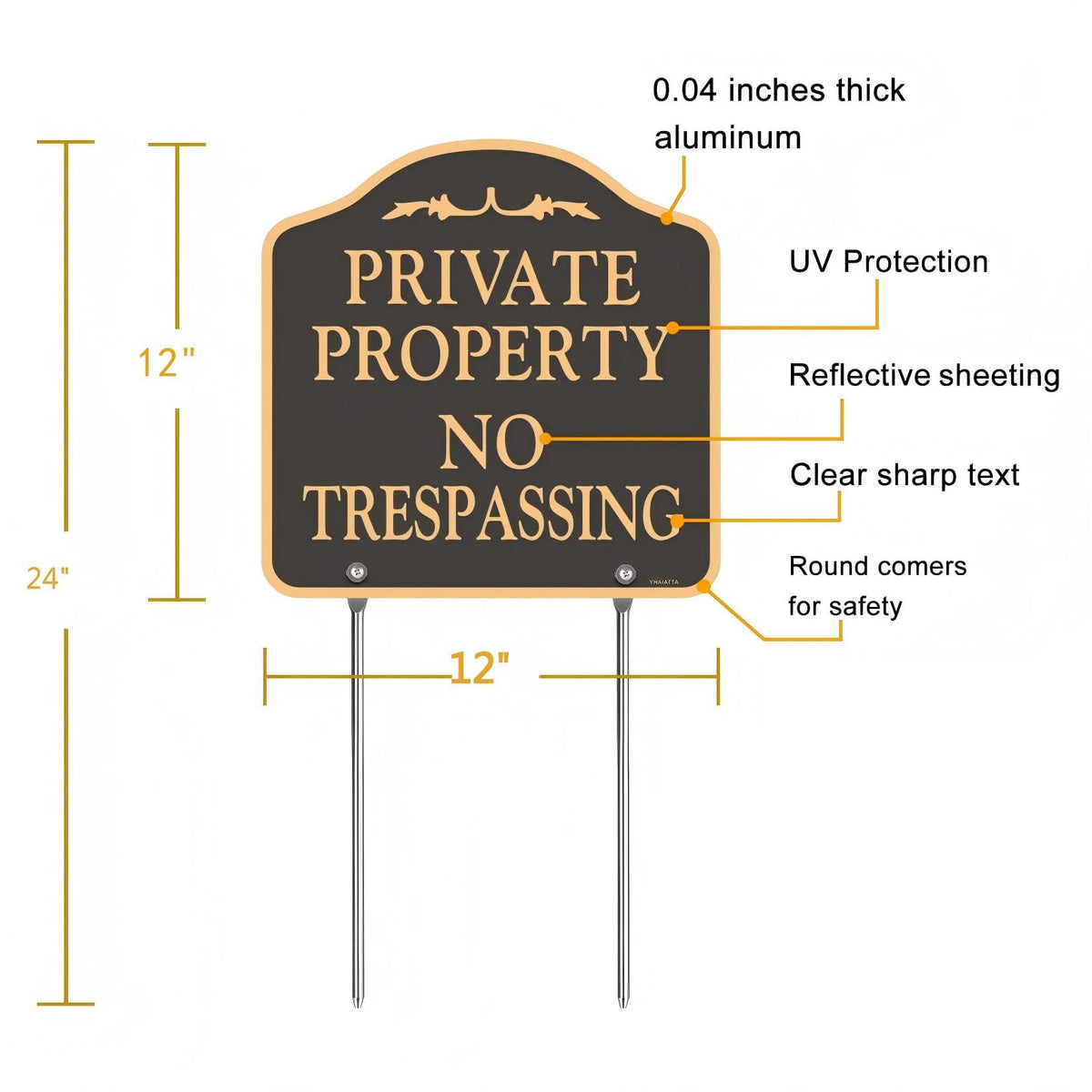 2 Pack Large No Trespassing Signs Private Property