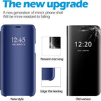 Buy now Compatible with Samsung Galaxy S23 Ultra Case Flip Leather Cover Clear S-View Mirror Shockproof Cover with Kickstand Anti-Scratch Protective Phone Cases Cover for Samsung S23 Ultra at indiglob india