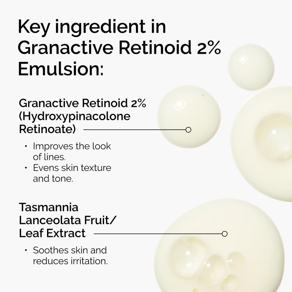 The Ordinary Granactive Retinoid 2% Emulsion, Advanced Retinoid Alternative for Anti-Aging and Skin Texture Improvement, 1 Fl Oz