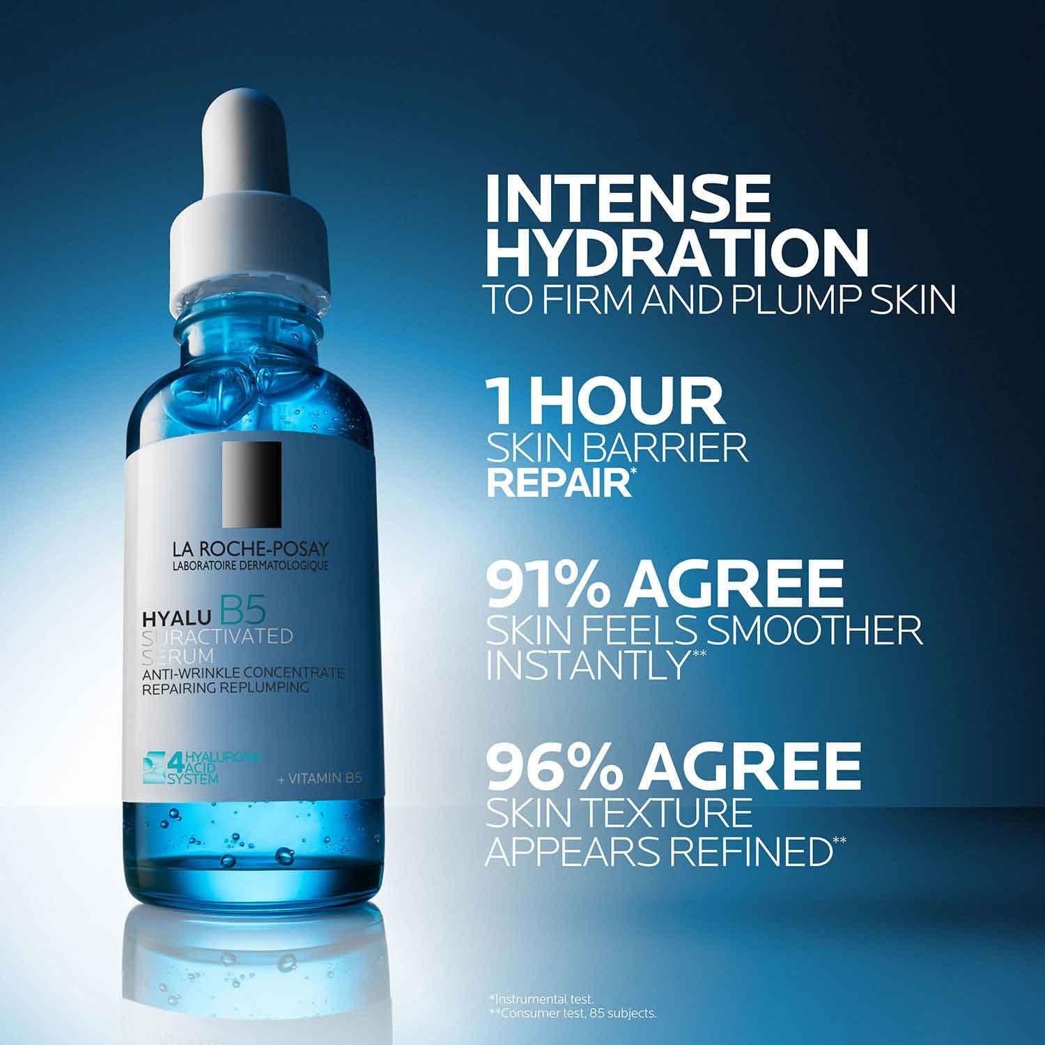 La Roche-Posay Hyalu B5 Pure Hyaluronic Acid Serum for Face, with Vitamin B5, Anti-Aging Serum for Fine Lines and Wrinkles, Plumps and Repairs Dry Skin, Safe on Sensitive Skin