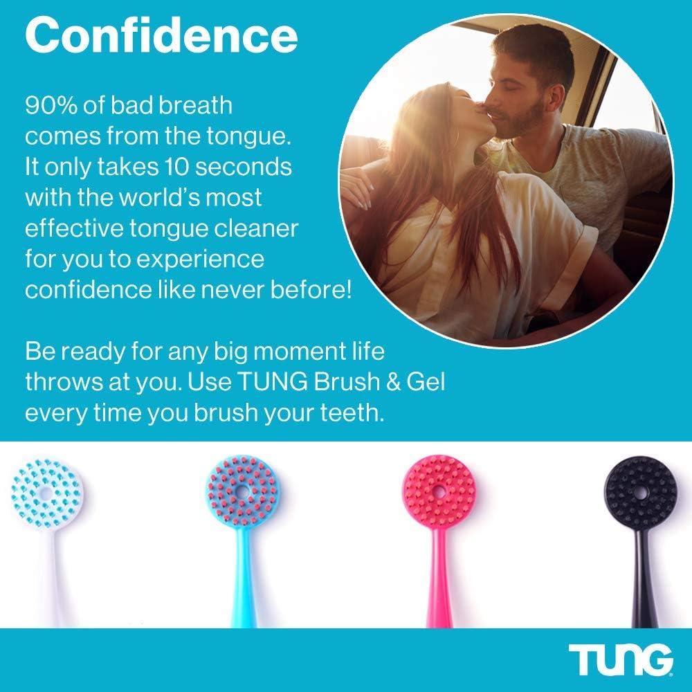 Buy now TUNG Brush Tongue Cleaner, Plastic TUNG Scraper, Tongue Cleaning to Fight Bad Breath, Halitosis Defense, USA Made, 2-Pack at indiglob india
