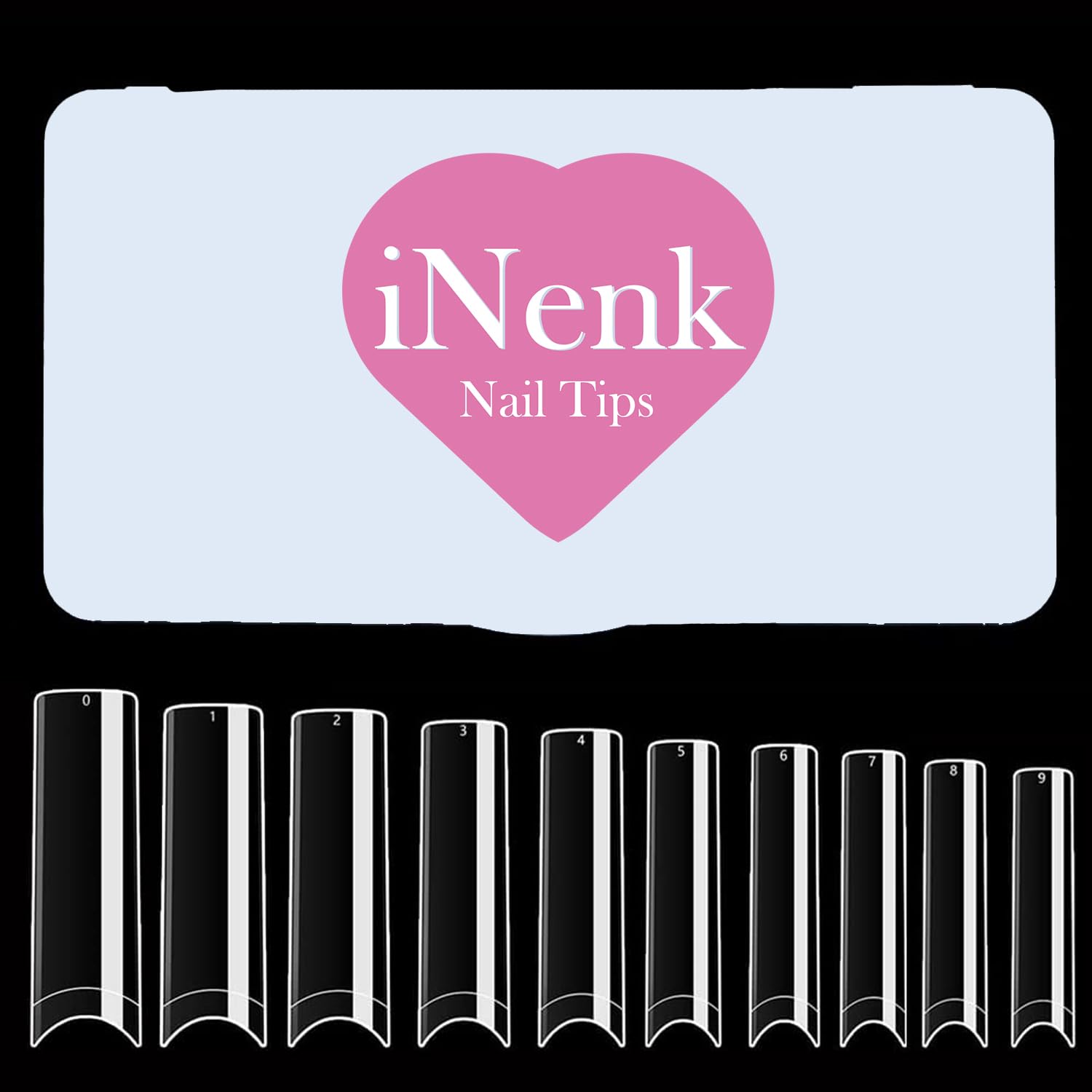Buy now 120Pcs Extra Long Nail Tips with Box,Clear XXL Straight Tapered Square Full Cover Tips, Press On False for Salons and DIY Art at Home(12 Sizes) Full Flattened Square XXL at indiglob india