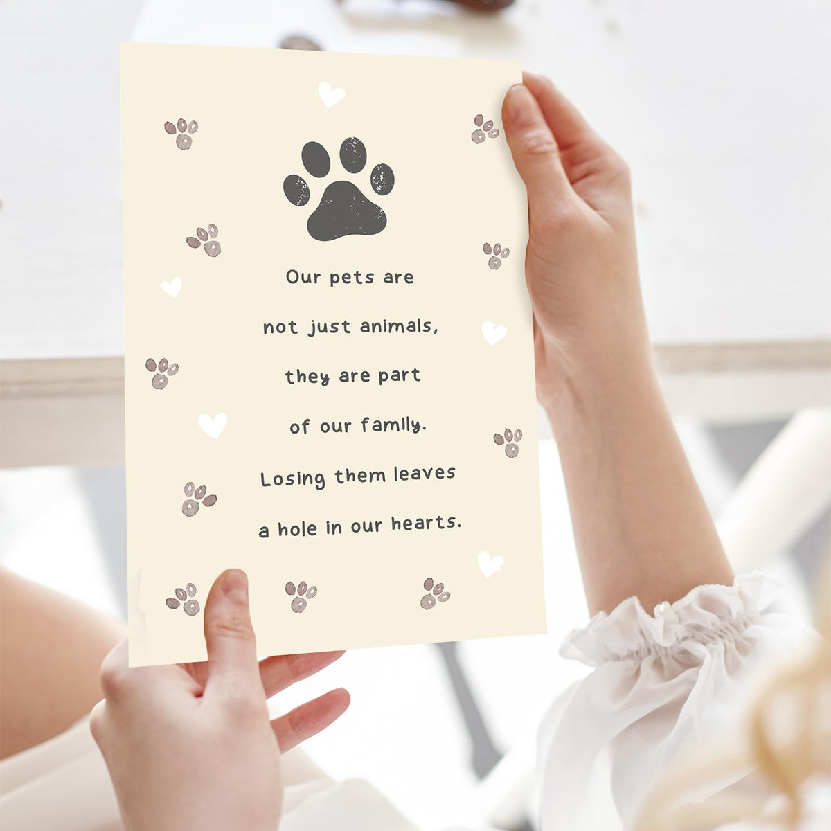 Pet Sympathy Card for Dog Cat, Pet Loss Memorial Gift