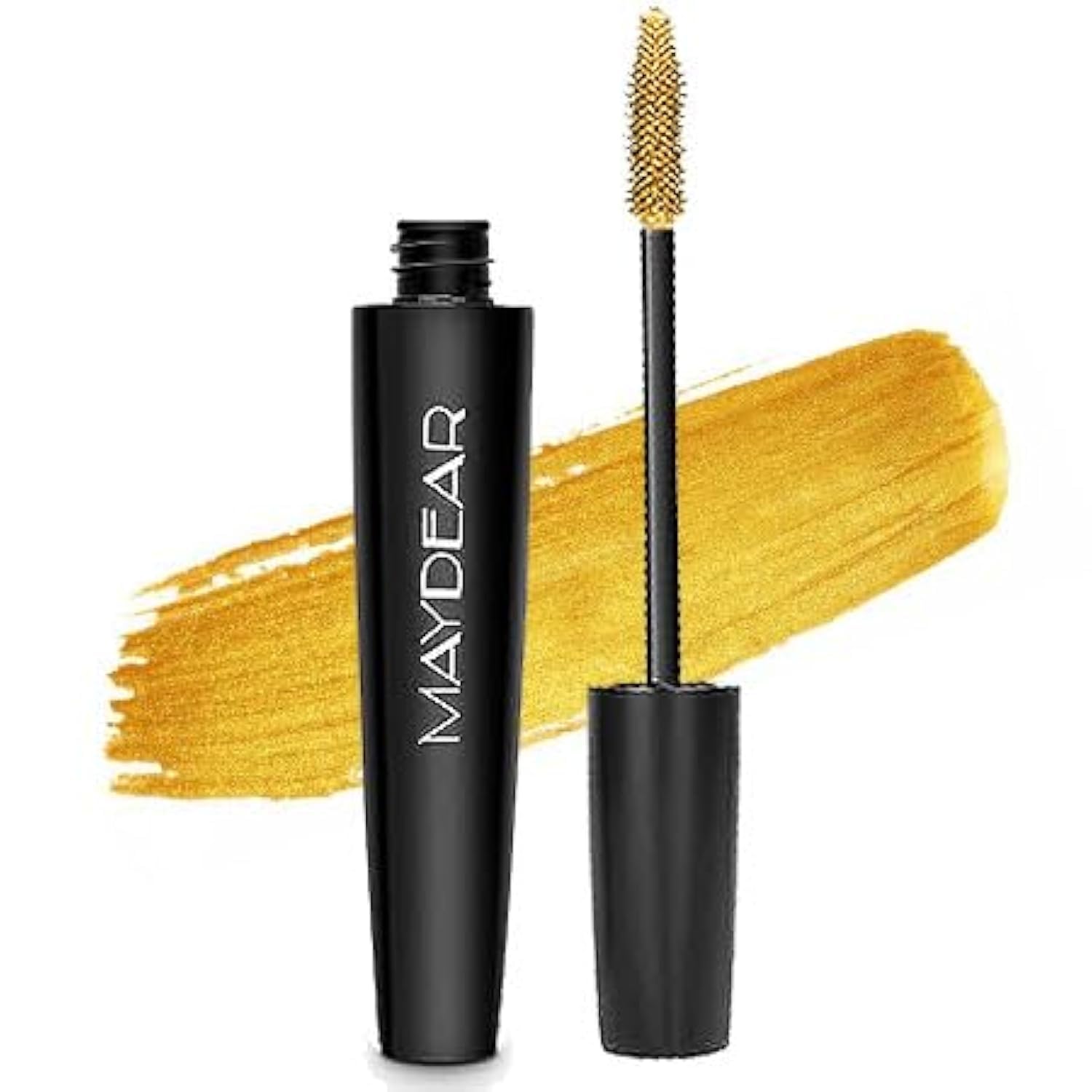 Buy now Maydear Dark Green Waterproof Long Lasting Smudgeproof Mascara for Women's Eye Makeup Gold at indiglob india