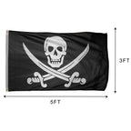 3x5 Ft Pirate Jack Rackham Polyester Flag with Brass Grommets