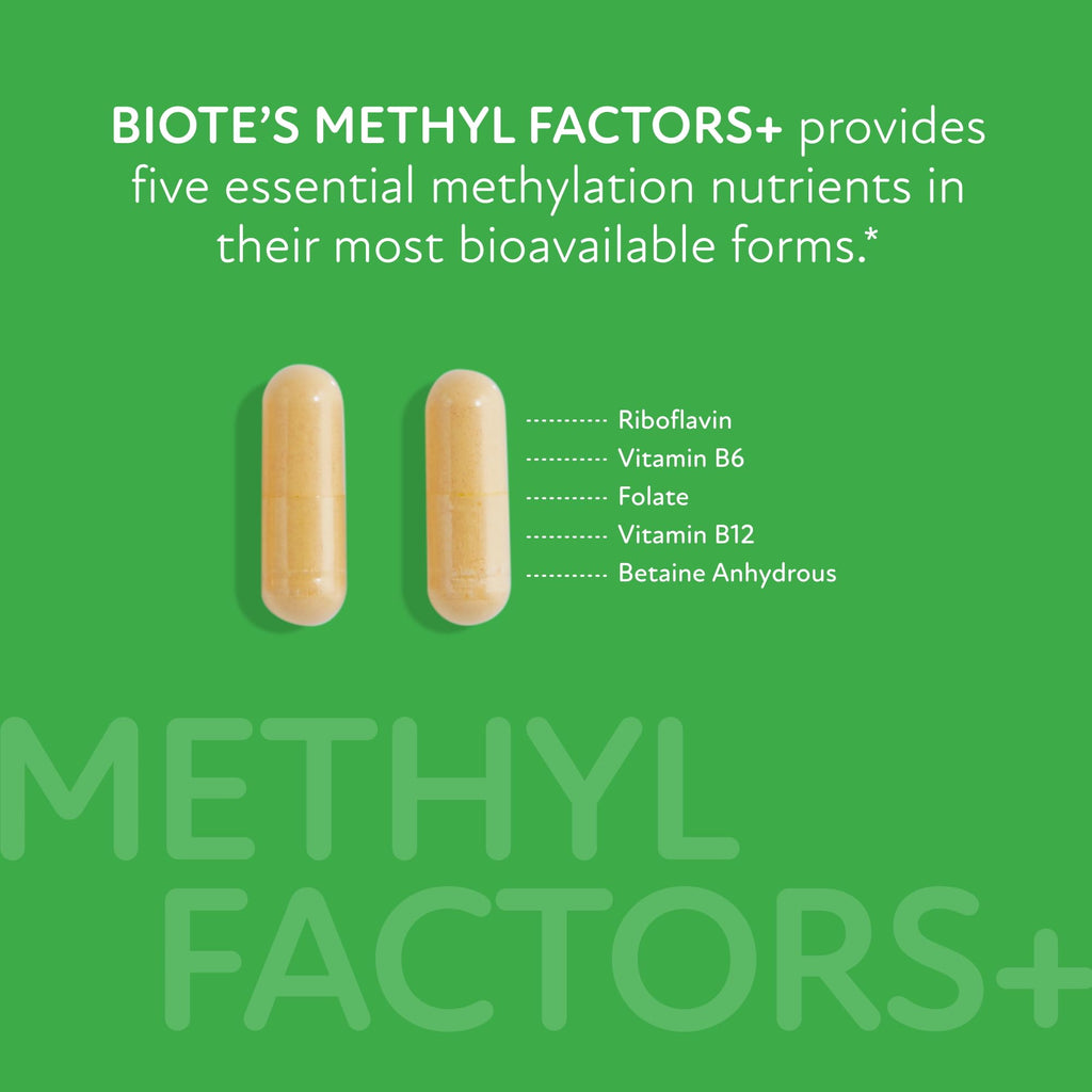 Biote Nutraceuticals - Methyl Factors+ - Circulation + Mood (90 Capsules)