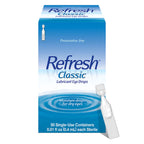 REFRESH CLASSIC Lubricant Eye Drops Preservative-Free Artificial Tears, 0.01 fl oz (0.4 mL), 50 Single-Use Containers