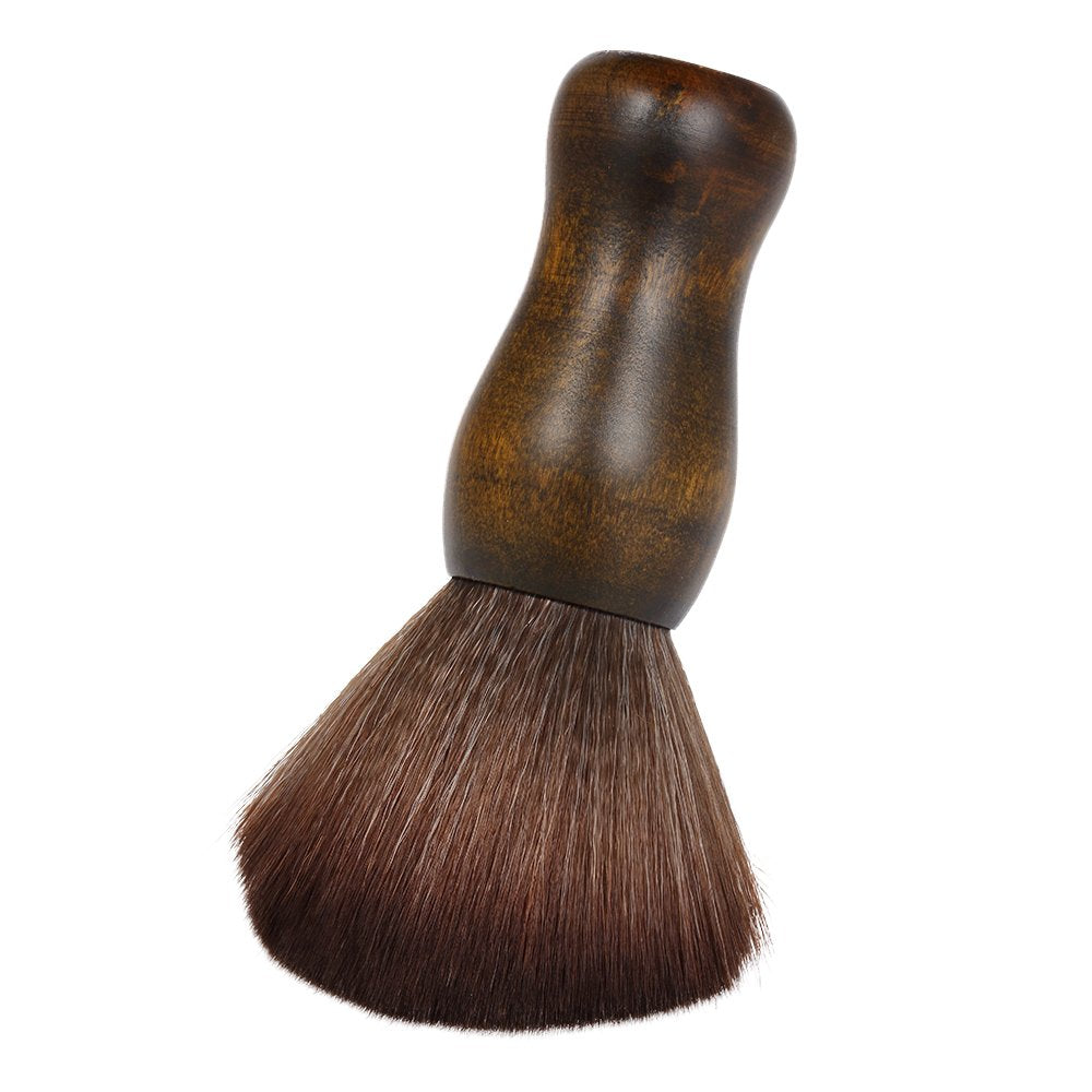 Buy now Anself Large Hair Cutting Neck Duster Brush Professional Barber Natural Fiber Wooden Handle Cutting Kits Type1 at indiglob india