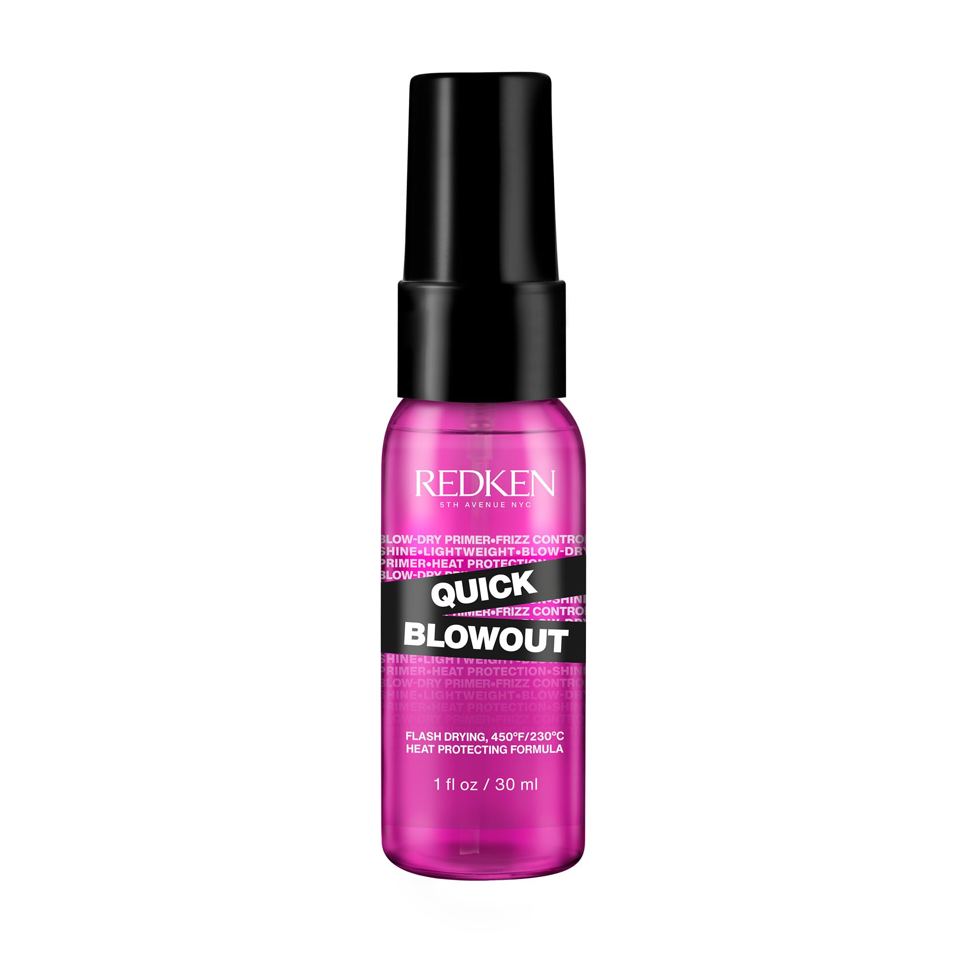 Redken Quick Blowout Heat Protectant Spray For All Hair Types - Smooths & Adds Shine, Lightweight Blowdry Styling Primer with Heat Protection