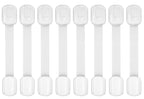 Child Safety Cabinet Locks, 8-Pack, Easy Install with 3M Adhesive, No Screws or Drilling, Multi-Purpose Latches for Cabinets, Drawers, Doors, Kitchen, Ovens, Toilets