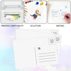 Utron 94PCS Blank Postcards for Mailing, 300 GSM Postcard Paper, 4x6 White Blank Post Cards for Make Empty Message Sheets, Mailing Lists, Index Card, Wedding Invitation Card, Thank You Card