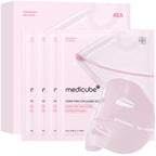 medicube Jelly Gel Mask with Salmon DNA PDRN Pink Collagen, 4EA | Overnight Face Mask for Glass Glow Skin - Elasticity, Hydrating, Firming and Moisturizing, Korean Skincare, 28g x 4ea