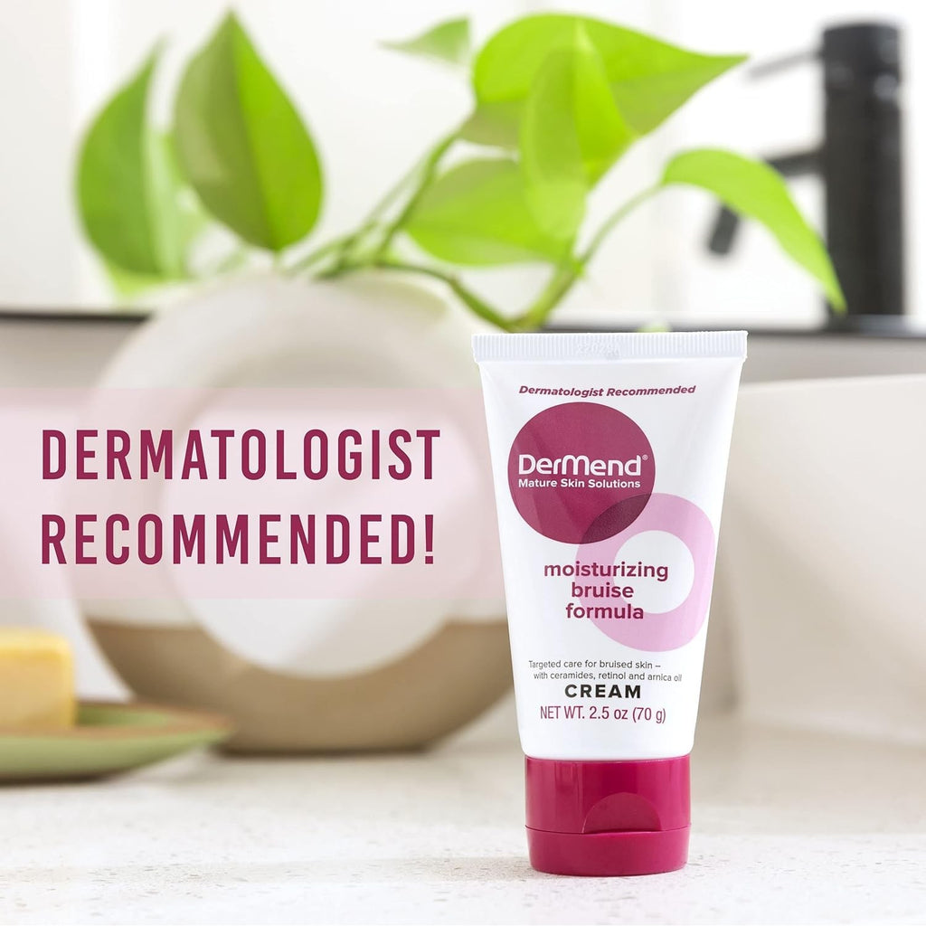 Dermend Arnica Bruise Cream 2.5 oz. - Mature Skin Solution with Vitamin K | Arnica bruise cream with vitamin K, retinol & ceramides improves bruise appearance on thin, mature skin.