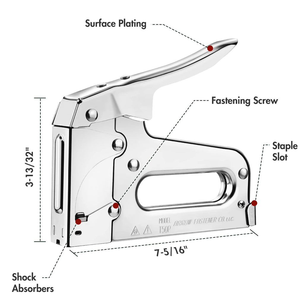 Arrow T50 Heavy Duty Staple Gun Kit with 3750 Pieces T50 Staples