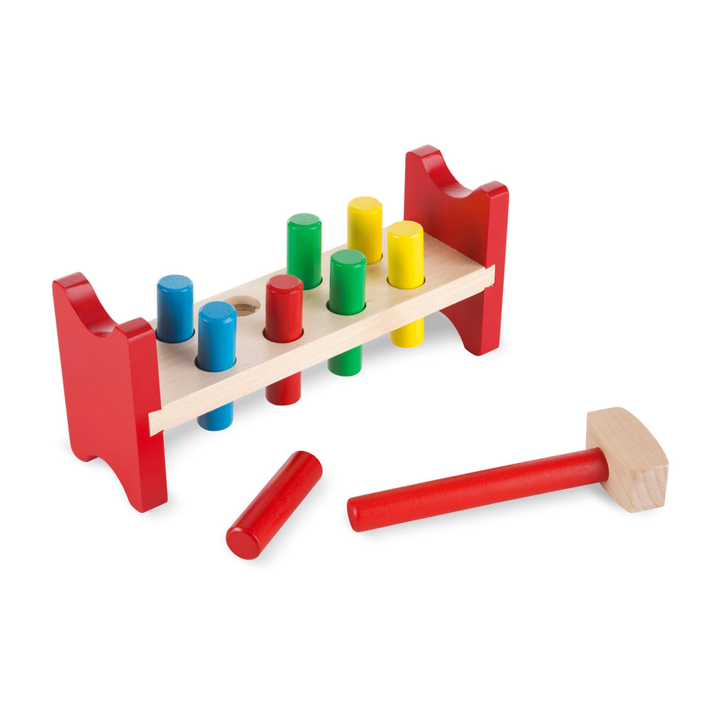 Buy now Melissa & Doug Deluxe Wooden Pound-A-Peg Toy With Hammer - FSC Certified at indiglob india