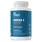 Dr. Tobias Omega 3 Fish Oil 2000mg Triple Strength | 180 Softgels | Heart, Brain & Joint Support | 2,000 mg Fish Oil | 800 mg EPA + 600 mg DHA | Delayed Release Omega 3 Supplement | 90 Servings