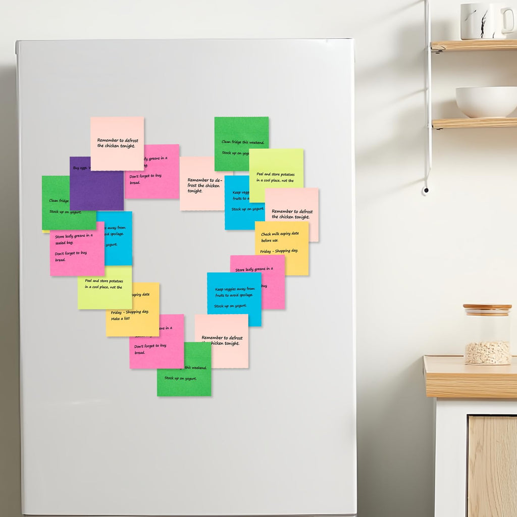 Sticky Notes 3x3 in, 8 Bright Self-Stick Pads, 800 Sheets for School Office