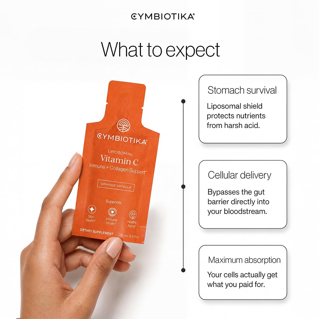 CYMBIOTIKA Liposomal Vitamin C 1000mg with Biotin for Skin