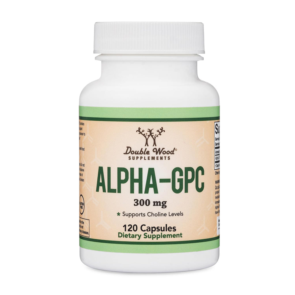 Alpha GPC Choline 600mg, Cognitive Memory + Focus Support, 60 Capsules | Brain, Memory + Focus Supplement, Acetylcholine Precursor, 300mg Active Choline per Capsule, Pre-Workout, Third Party Tested