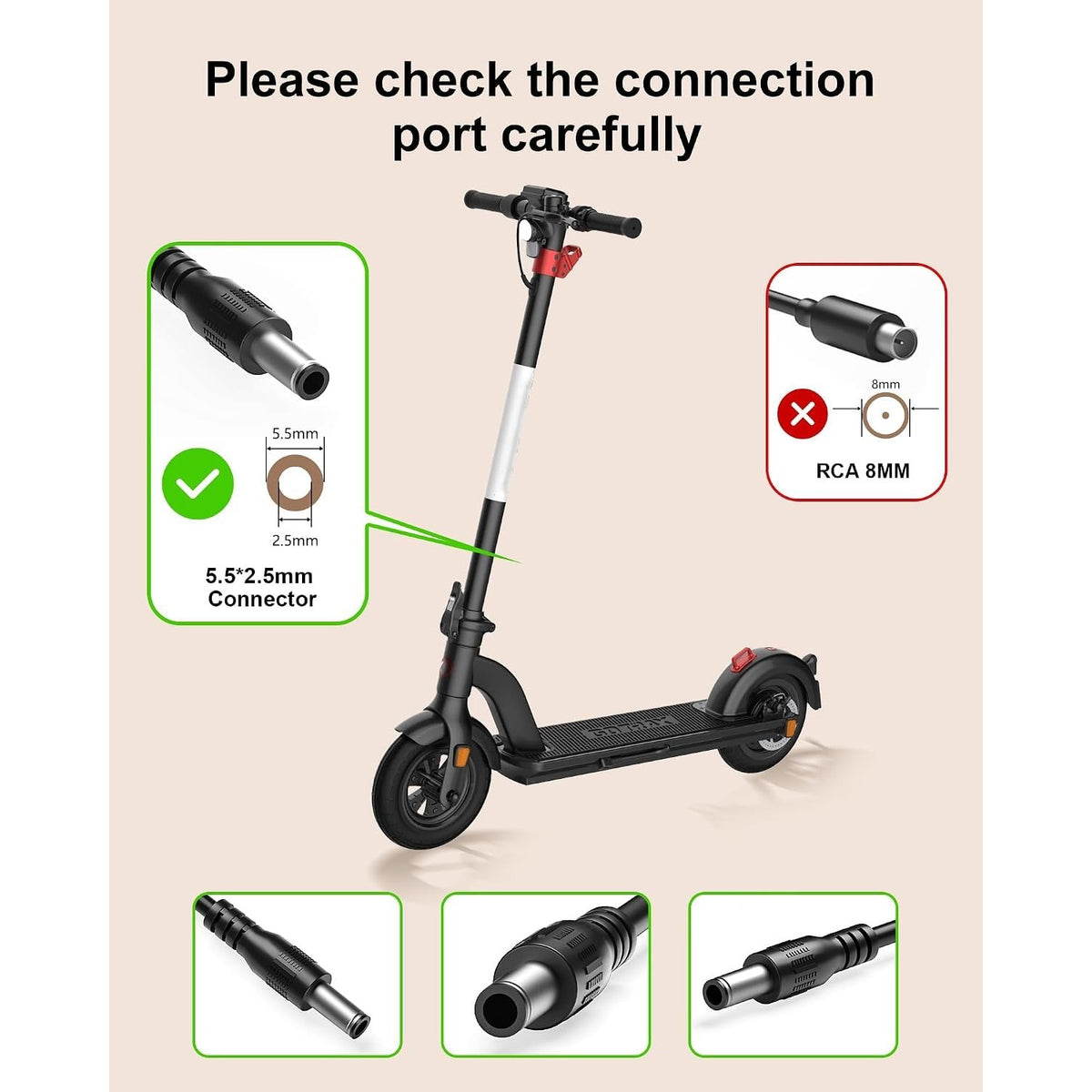 42V Replacement for Hiboy Electric Scooter Charger Compatible with Hiboy S2 Pro, S2 Lite, S2, KS4, KS4 Pro, NEX, NEX3, NEX5, Max, Max3, Max V2 Electric Scooter Foldable e-Scooter Power Supply