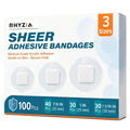 3 Sizes Clear Small Round Bandages, 100 Count, Secure Hold