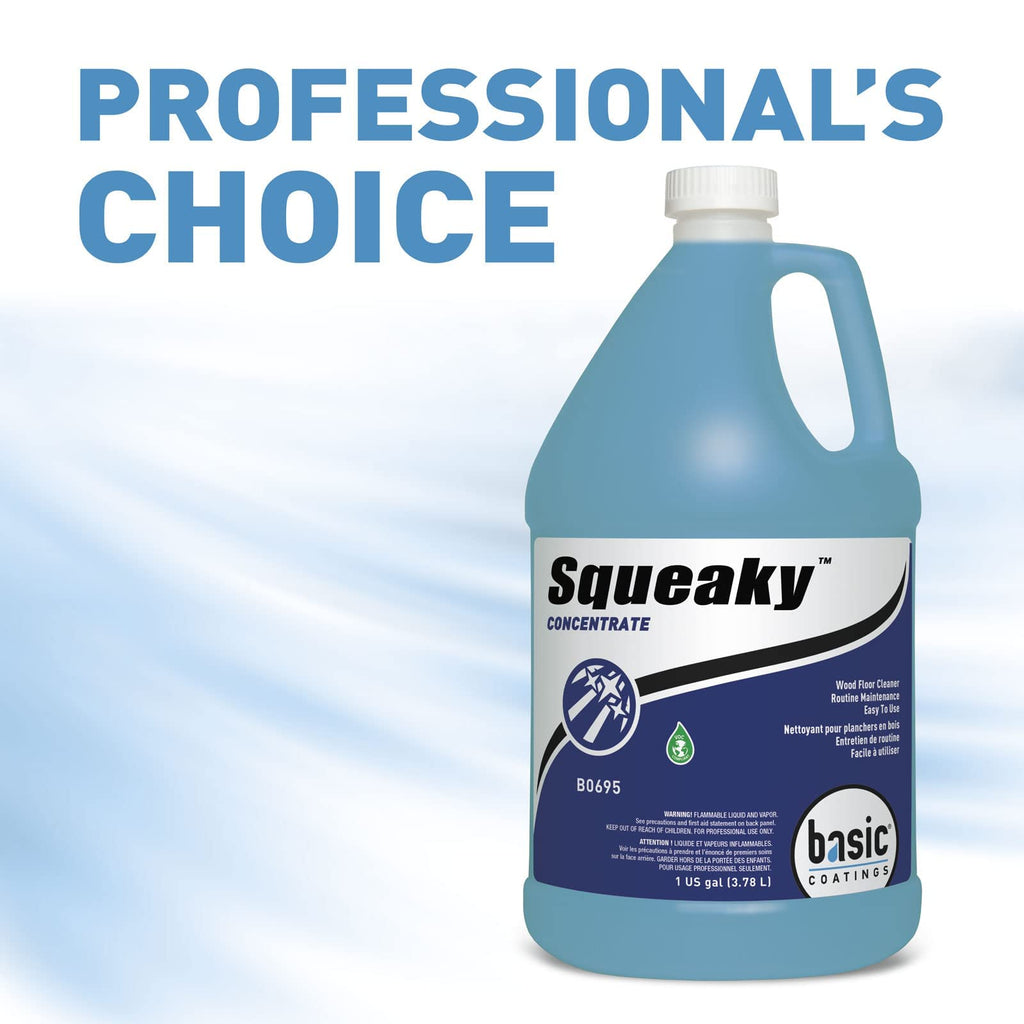 Basic Coatings Squeaky Hardwood Laminate Floor Cleaner Concentrate, 1 gal