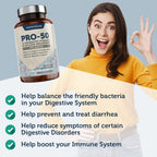 Buy now Vitamin Bounty Pro-50 Probiotics 50 Billion CFU for Women & Men - 13 Multi Strain Probiotic + Prebiotic - Digestive Health Supplements for Gut Health Support - Delayed Release Capsules for Men & Women at indiglob india