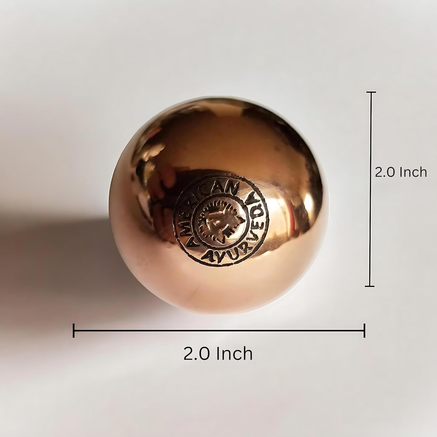 Buy now Pure Copper Ball, Bring Integrity and Clear Thinking with Natural Energy Meditation Dia Orb Sphare, Get Mental Agility Grounding Movement Therapy with Copper Orb - 2 pcs & 2 inches at indiglob india
