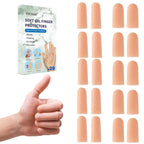 Silicone Finger Cots - Gel Finger Protectors Non Latex, Reusable Fingertip Bandages Covers for Thumb, Cuts, Wounds, First Aid Care, Assorted Sizes