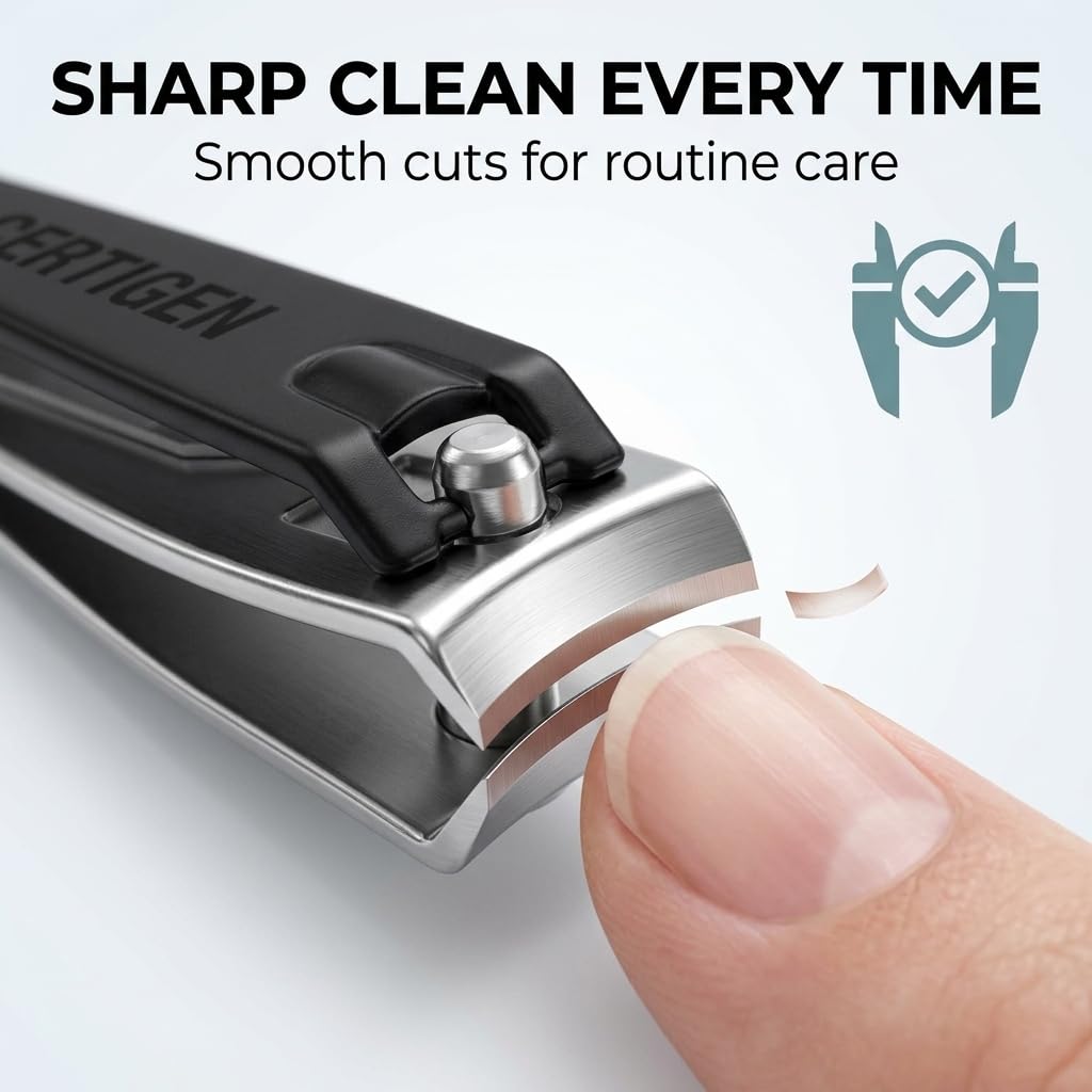 Nail Clippers Set 6 -Pack - Includes Toenail Clippers, Fingernail Clipper, and Finger Nail Clippers for Men and Women Adult, Toe Nail and Fingernail Clipper Kit
