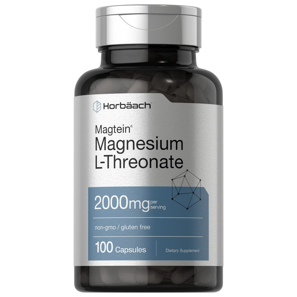 Horbäach Magtein Magnesium L-Threonate | 2000mg Supplement | 100 Capsules