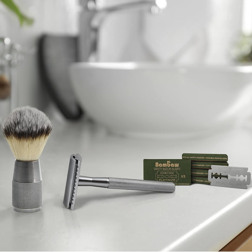 Bambaw Safety Razor Blades for Men & Women, 60 Pack, Double Edge Razor Blades Refills, Platinum Swedish Stainless Steel, Sharp & Long-Lasting Edge Retention, Up to 14 Months Supply