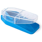 Buy now EZY DOSE Pill Cutter and Splitter, Safely Cuts Large, Small and Tiny Pills, Vitamins, Tablets in half, Accurate Easy Cutting, Stainless Steel Blade, Travel Sized, Easy to Use, Color May Vary, BPA Free at indiglob india