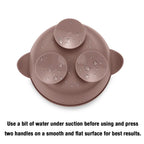 PandaEar 3 Pack Baby Suction Bowls with Lids – Stay Put Silicone Toddler Bowls for Self-Feeding & Travel, 100% Food Grade BPA-Free, Leakproof Feeding Set (Muted Earth Tones)