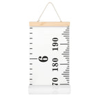 Buy now Mibote Baby Growth Height Chart Handing Ruler Wall Decor for Kids, Canvas Removable Height Growth Chart 79" x 7.9" (Black & White) at indiglob india