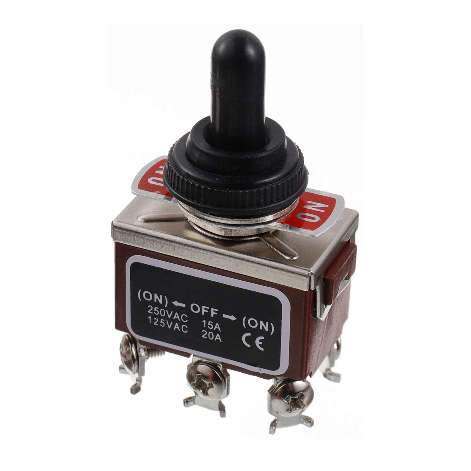Buy now BOJACK RT1322FS Toggle Switch 125V 20A Momentary Automatic Reset Switches 250V 15A DPDT ON -Off- ON 6 Terminal pin Rocker Switch with Metal Waterproof Cap (Pack of 2) at indiglob india