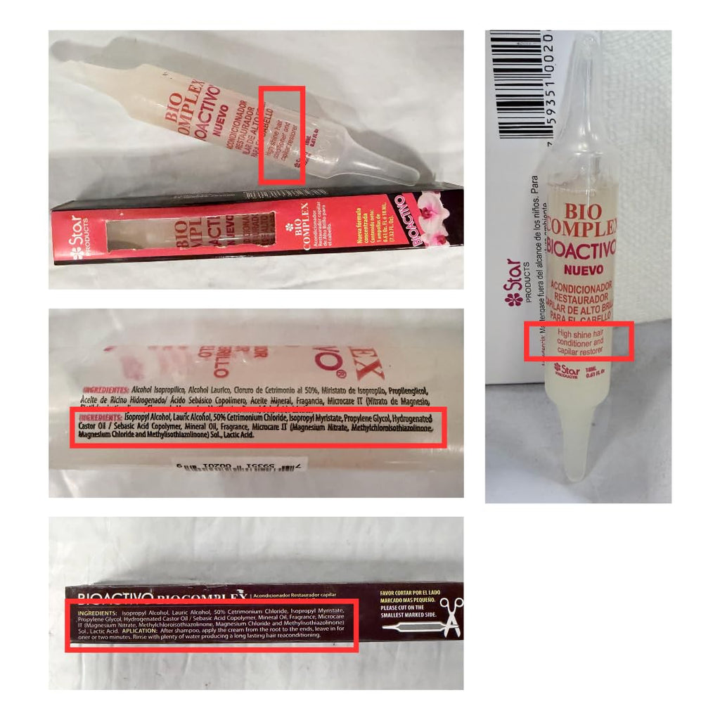 Bio Complex Dominican Hair Product Ampoulle .61oz - 1 Ampoule